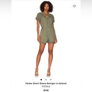 Parker short sleeve romper, Pistola, Medium